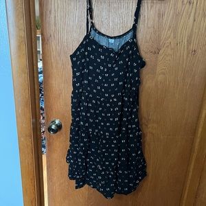 Or Navy XXL Spaghetti Strap Flowy Dress